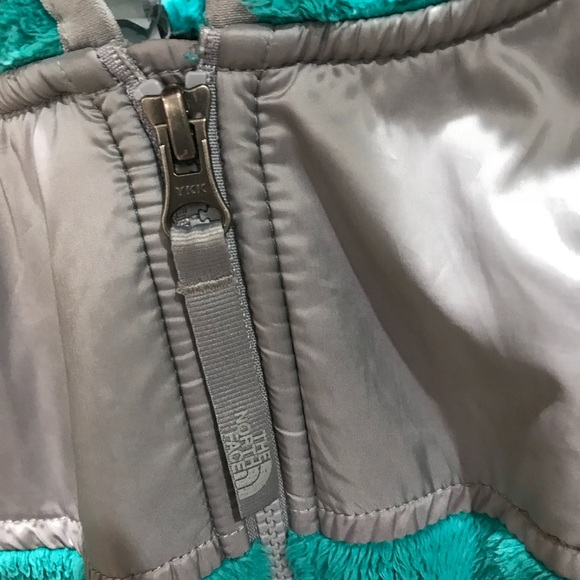Teal Northface Hooded Zip-Up Jacket - Picture 3 of 4